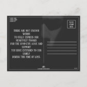 Een slapend gezicht in halve schaduw feestdagenkaart (Achterkant)