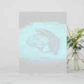 Een slapende engel briefhoofd (Staand voorkant)