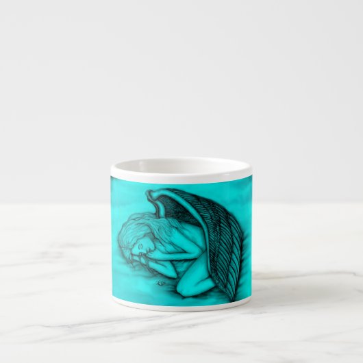 Een slapende engel espresso kop (Voorkant)
