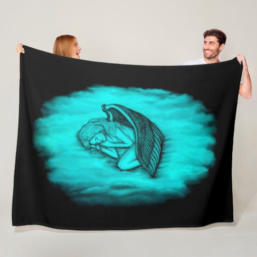 Een slapende engel fleece deken (In situ)