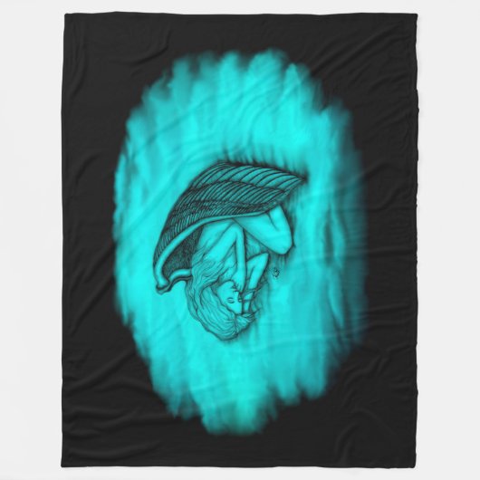 Een slapende engel fleece deken (Voorkant)