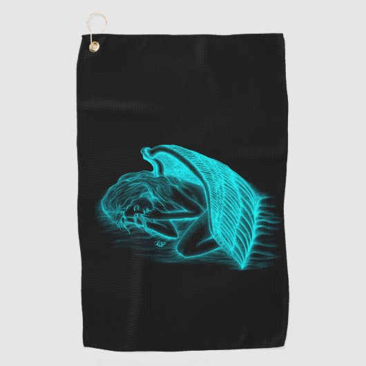 Een slapende engel golfhanddoek (Voorkant)