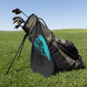 Een slapende engel golfhanddoek (Groen)