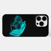 Een slapende engel in zwart en groen ontwerp iPhone hoesje (Achterkant horizontaal)