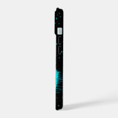 Een slapende engel in zwart-groen ontwerp iPhone 15 case (Linkerkant)