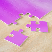 Een slapende engel op de hemel, wolken in roze legpuzzel (Zijkant)