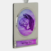 Een slapende engel op de hemel, wolken in roze verzilverd banner ornament (Rechts)