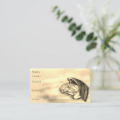 Een slapende engel op de hemel wolkt het gouden on visitekaartje (Staand voorkant)