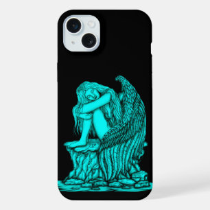Een slapende engel op de steen iPhone 15 plus case
