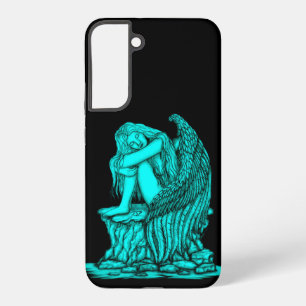 Een slapende engel op de steen samsung galaxy hoesje
