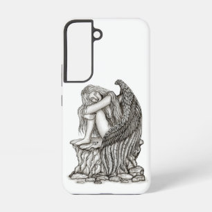 Een slapende engel op de steen samsung galaxy hoesje