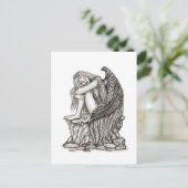Een slapende engel op de Stone Briefkaart (Staand voorkant)