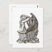 Een slapende engel op de Stone Briefkaart (Voorkant / Achterkant)