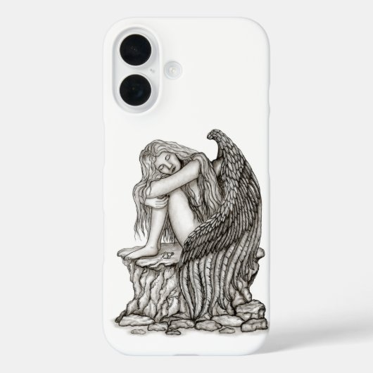 Een slapende engel op de Stone Case-Mate iPhone Case (Achterkant)