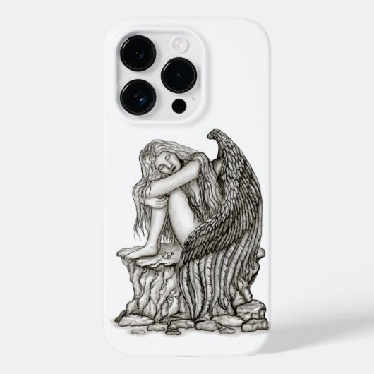 Een slapende engel op de Stone Case-Mate iPhone Case (Achterkant)