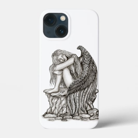 Een slapende engel op de Stone Case-Mate iPhone Case (Achterkant)