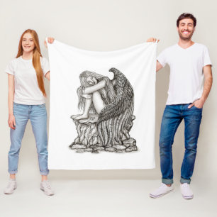 Een slapende engel op de Stone Fleece Deken