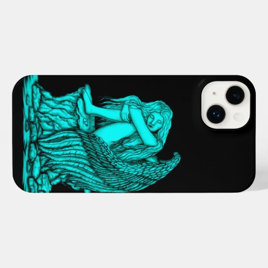 Een slapende engel op de Stone iPhone Hoesje (Achterkant horizontaal)