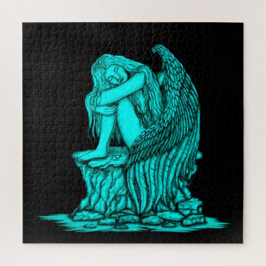 Een slapende engel op de Stone Legpuzzel (Verticaal)