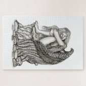 Een slapende engel op de Stone Legpuzzel (Horizontaal)