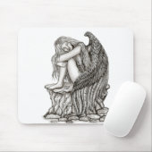 Een slapende engel op de Stone Muismat (Met muis)