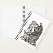 Een slapende engel op de Stone Notitieboek (Binnen)