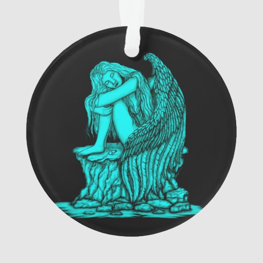 Een slapende engel op de Stone Ornament (achterkant)