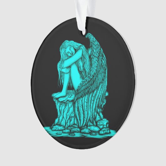 Een slapende engel op de Stone Ornament (voorkant)