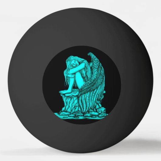Een slapende engel op de Stone Pingpongbal (Voorkant)