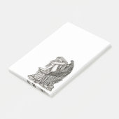 Een slapende engel op de Stone Post-it® Notes (Schuin)