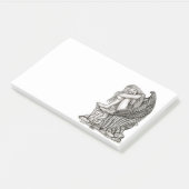 Een slapende engel op de Stone Post-it® Notes (Schuin)