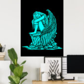 Een slapende engel op de Stone Poster (Thuiskantoor)