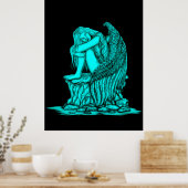 Een slapende engel op de Stone Poster (Keuken)
