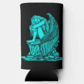 Een slapende engel op de Stone Seltzer Blikjeskoeler (Achterkant)