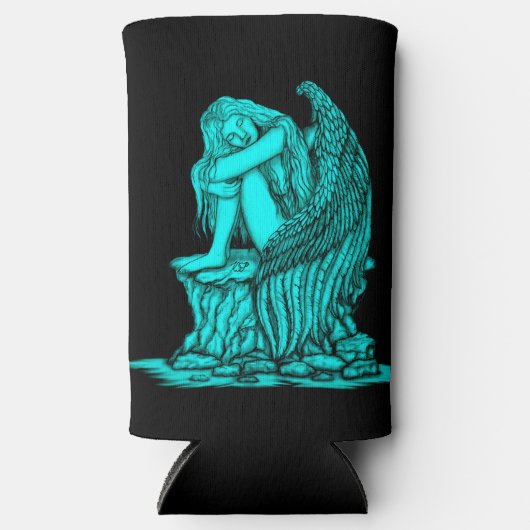 Een slapende engel op de Stone Seltzer Blikjeskoeler (Voorkant)