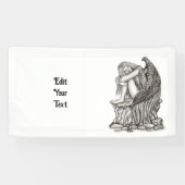 Een slapende engel op de Stone Spandoek (Horizontaal)