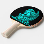 Een slapende engel op de Stone Tafeltennisbatje (Voorkant Gekanteld)