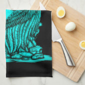 Een slapende engel op de Stone Theedoek (Quarter Fold)