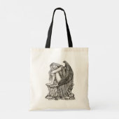 Een slapende engel op de Stone Tote Bag (Achterkant)