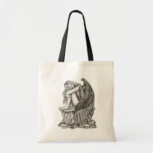 Een slapende engel op de Stone Tote Bag (Voorkant)
