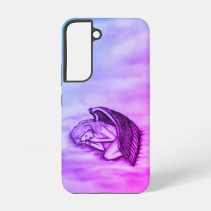 Een slapende engel op de wolken van de hemel samsung galaxy hoesje