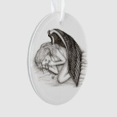 Een slapende engel ornament (voorkant)