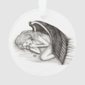 Een slapende engel ornament (achterkant)