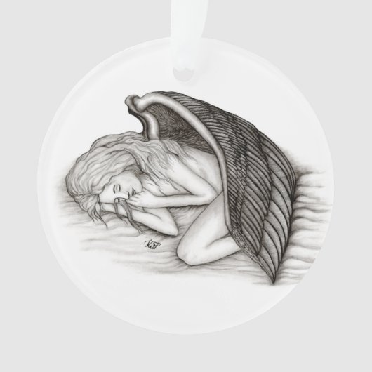 Een slapende engel ornament (voorkant)
