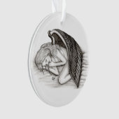 Een slapende engel ornament (voorkant)
