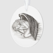 Een slapende engel ornament (voorkant)
