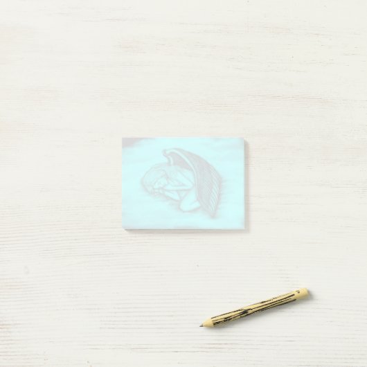 Een slapende engel post-it® notes (Op bureau)
