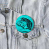 Een slapende engel ronde button 7,6 cm (In situ)