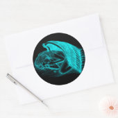 Een slapende engel ronde sticker (Envelop)