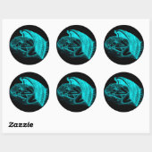 Een slapende engel ronde sticker (Vel)